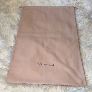 Stuart Weitzman Dust Bag large drawstring blush pink 25” x 16.5”